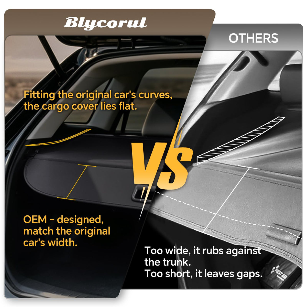 Blycorul extended cover hiding valuables and reducing UV exposure