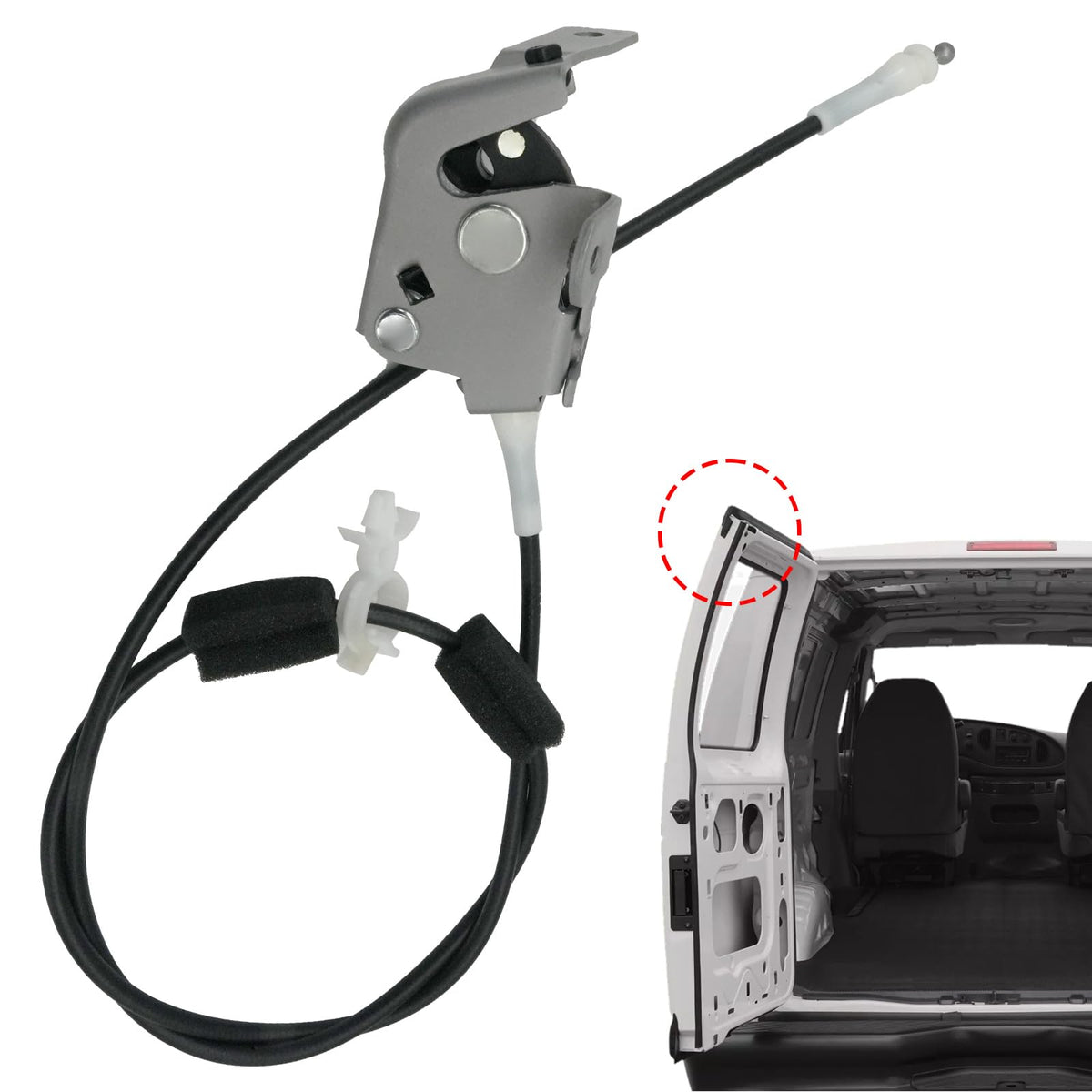 Blycorul front latch assembly showing mounting points and secure fit benefit