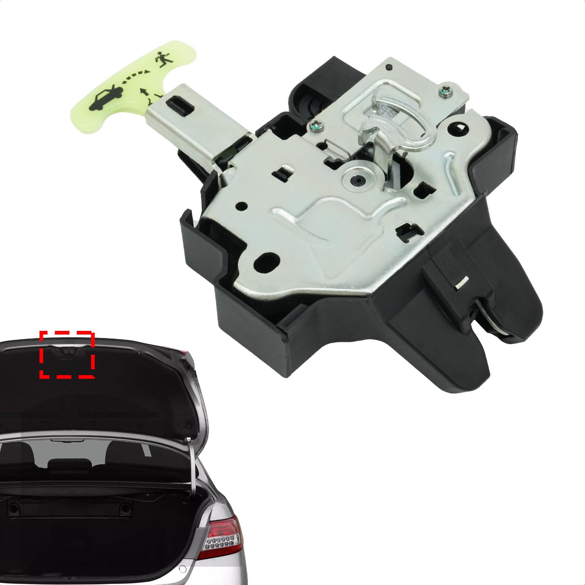 blycorul front view of trunk actuator showing fit and durability
