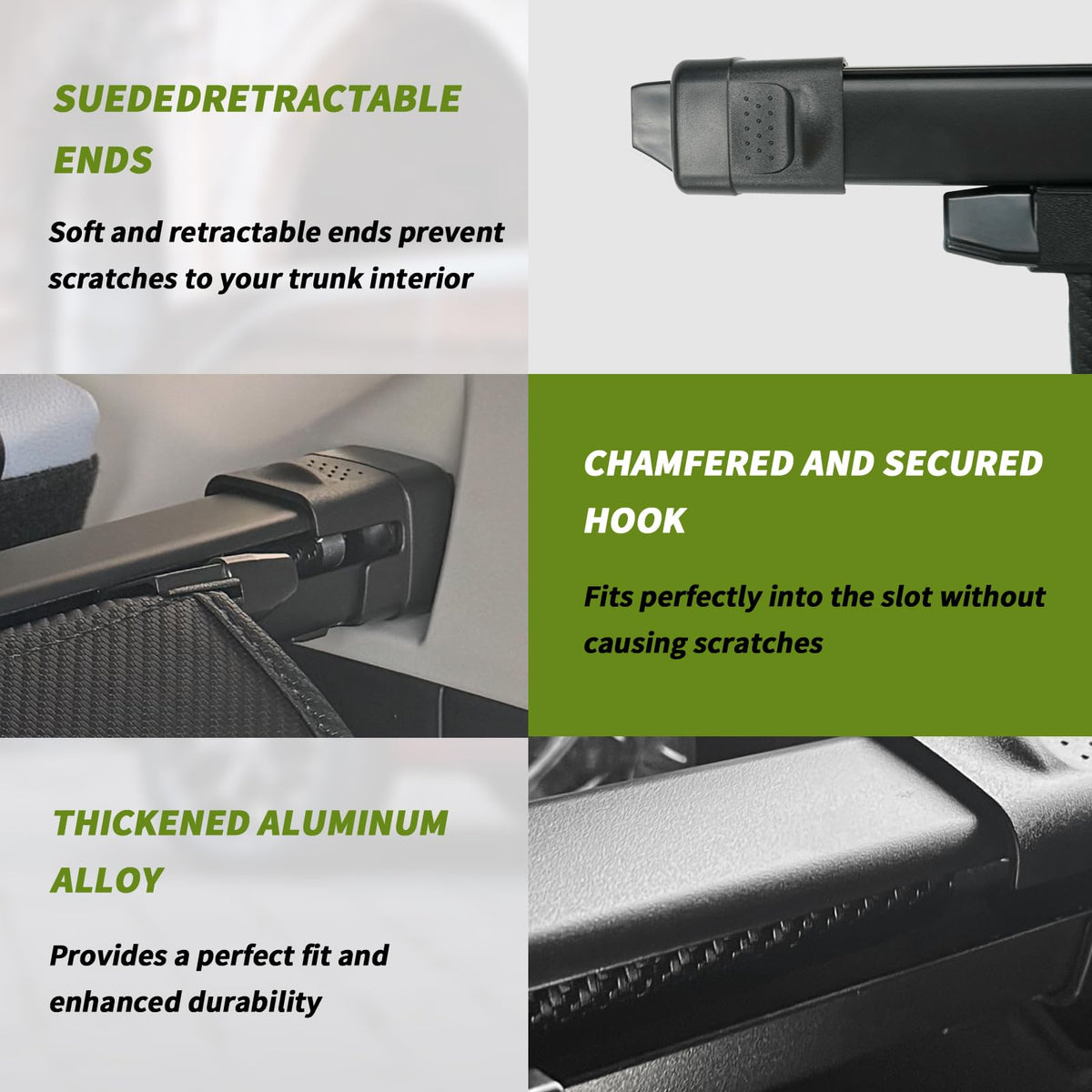 Blycorul handle and chamfered latch detail showing secure grip and interior protection