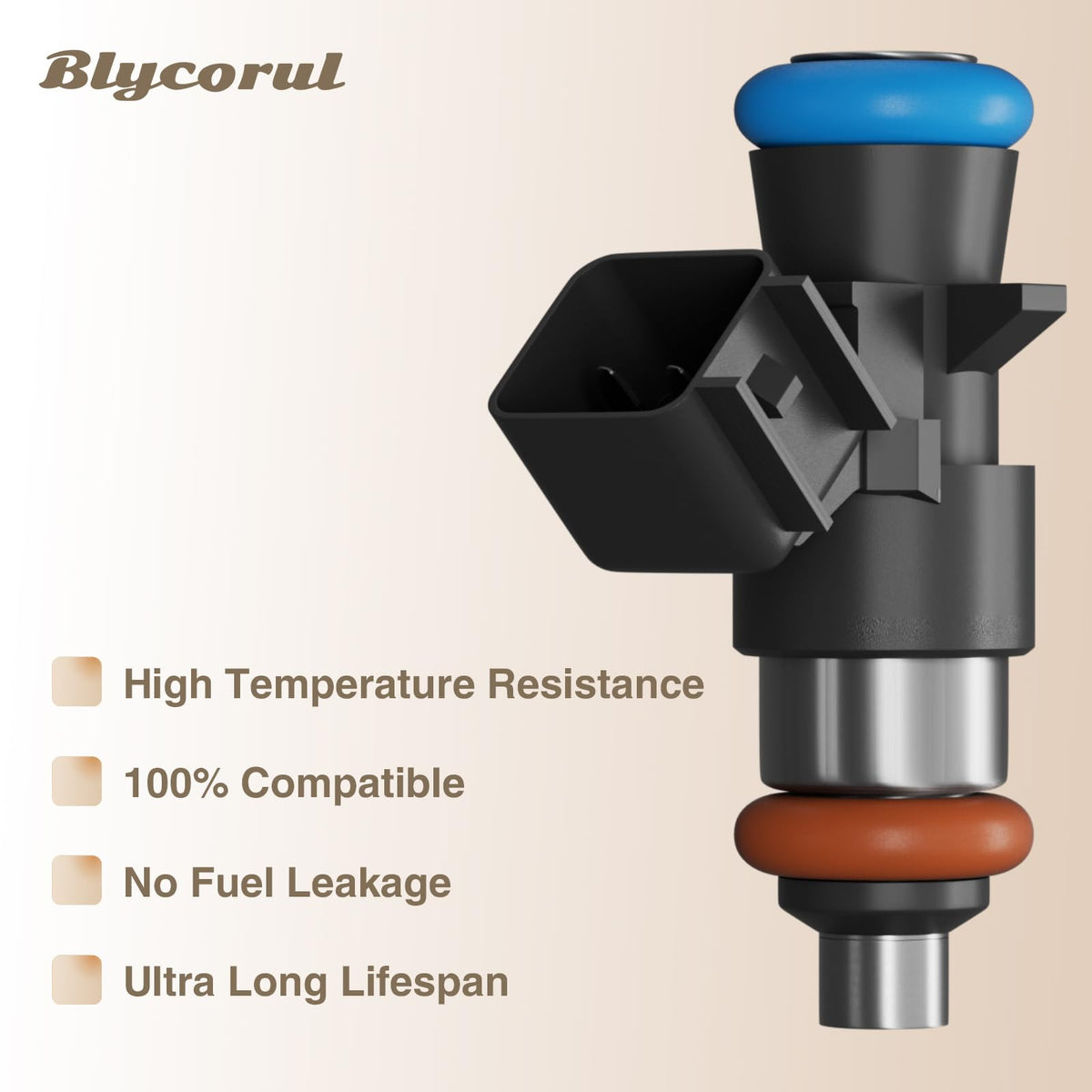 Blycorul injector next to ruler showing compact size and straightforward installation benefit