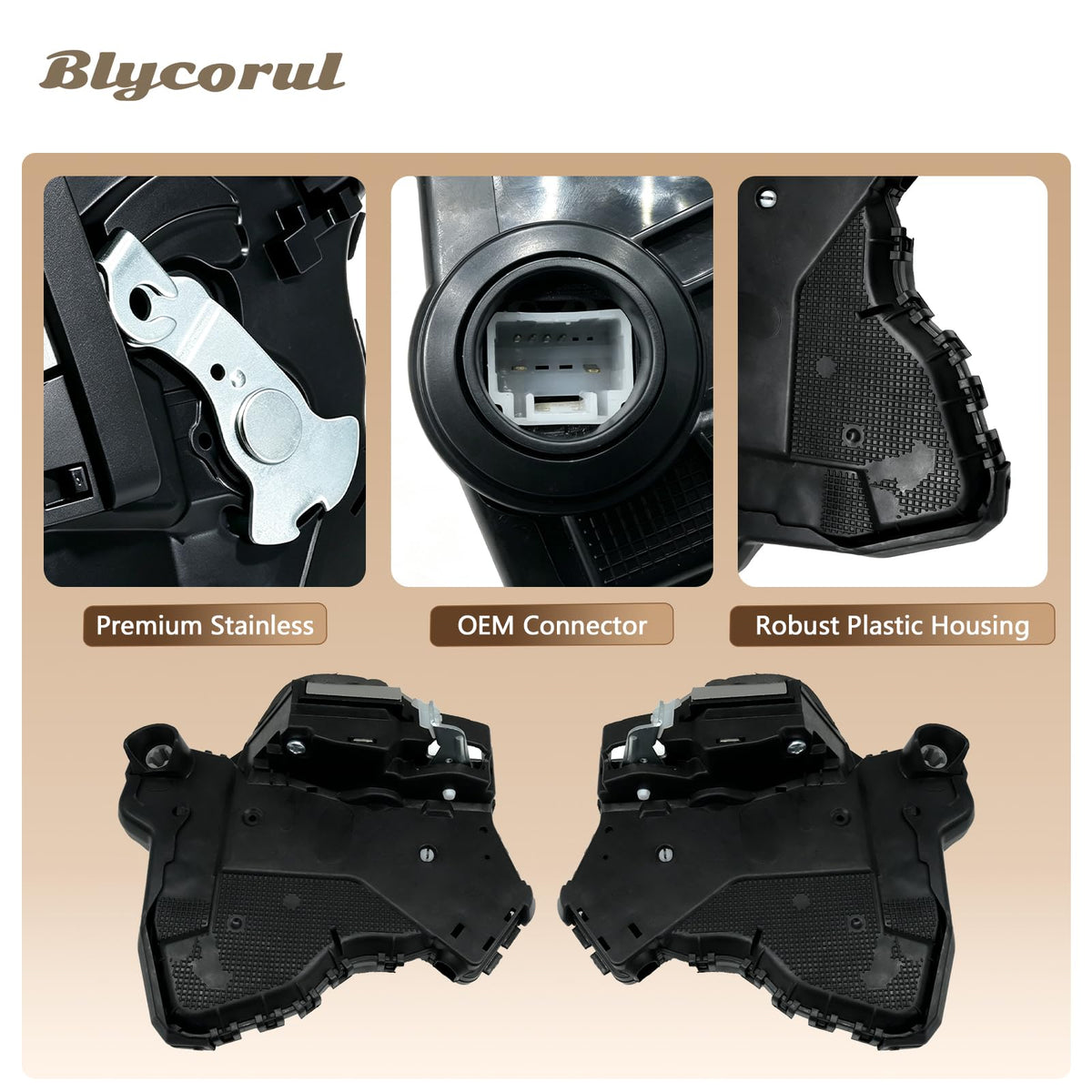 Blycorul actuator installed in 4Runner door demonstrating restored lock function