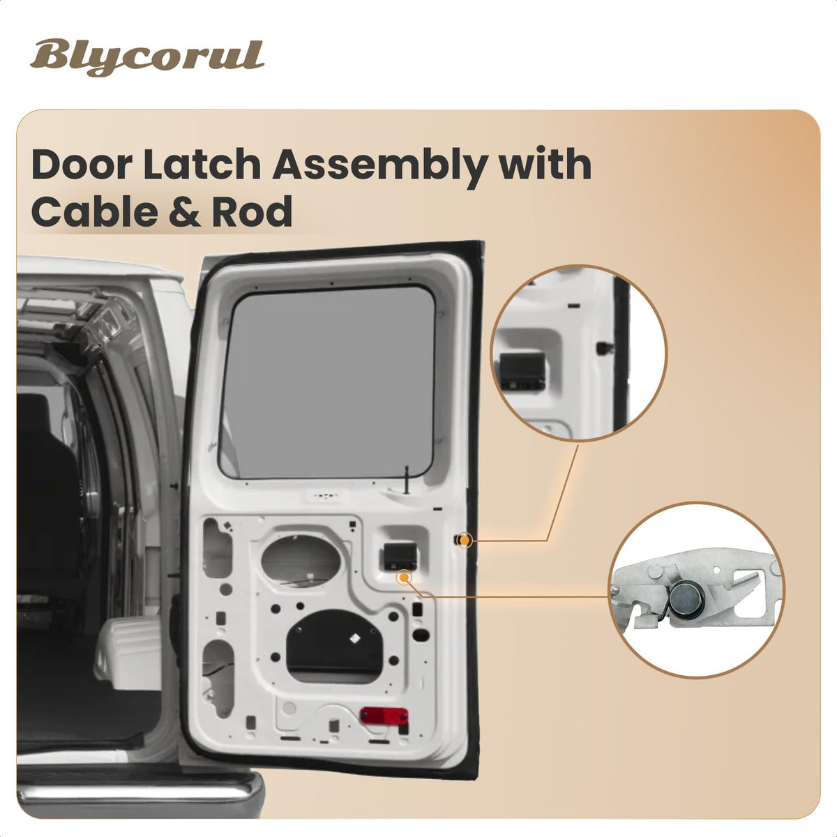 Blycorul latch mounting holes and fasteners for direct bolt-in fitment