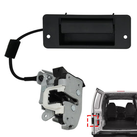 Blycorul front view of rear door latch showing fit and secure closure benefit