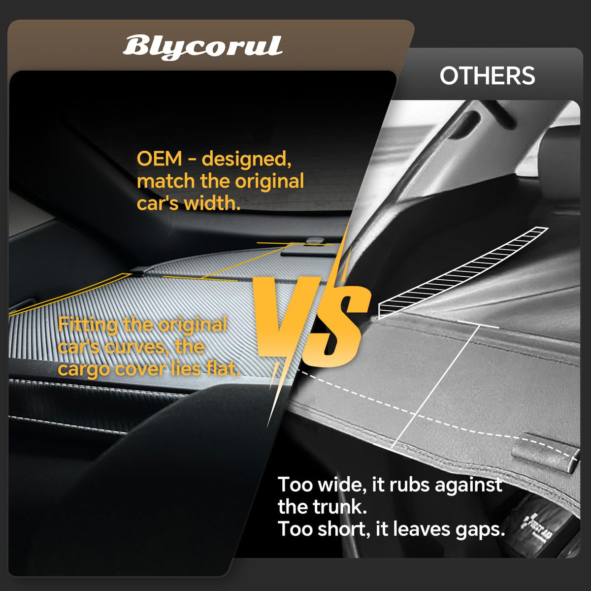 Blycorul retracted cover revealing maximum vertical storage space benefit