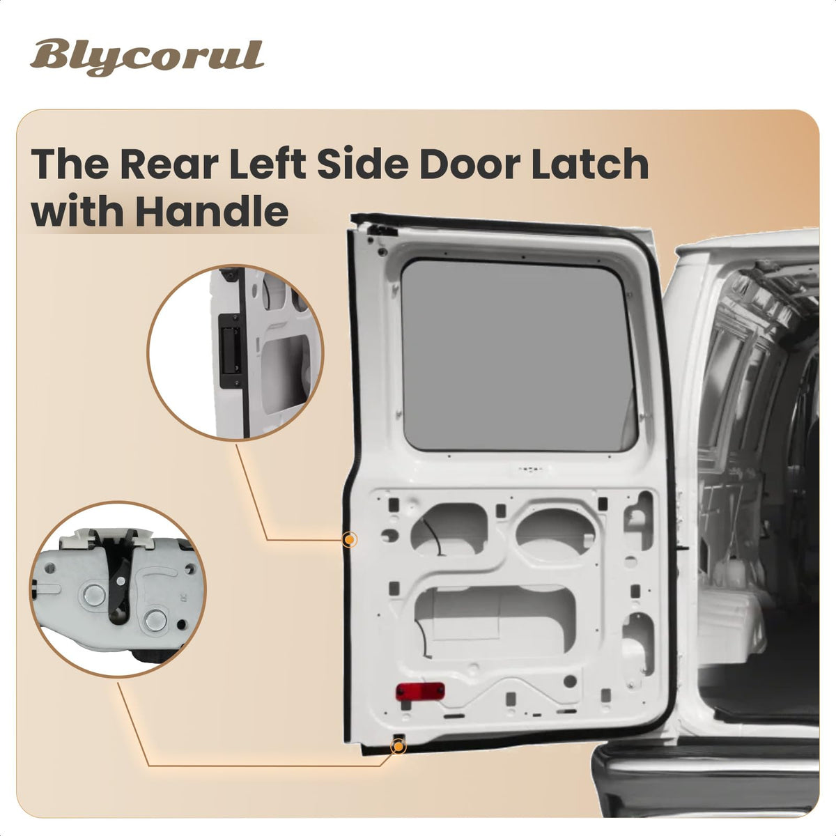 Blycorul latch next to tools showing scale for easier installation planning