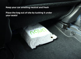 bmbu hanging in RV cabinet removing musty smells in compact living space