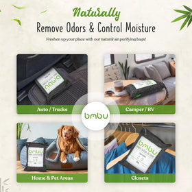 bmbu placed under car seat reducing vehicle odors and controlling moisture