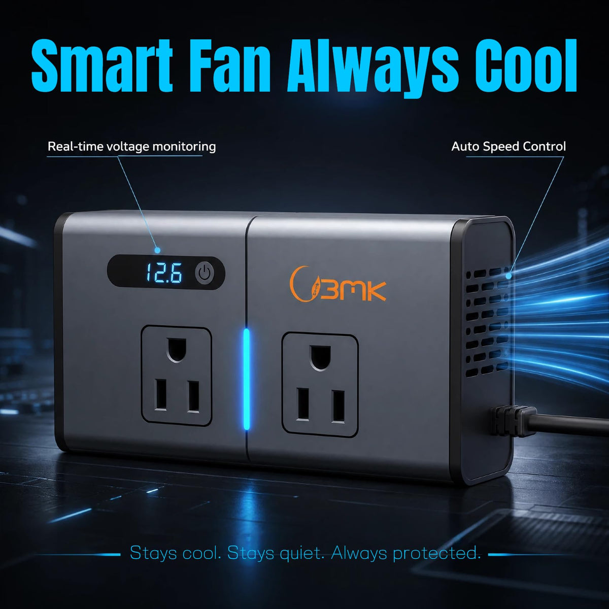 BMK powering a laptop and charging phones to illustrate simultaneous use
