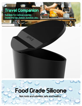 BMZX one-handed lid opening demonstrated for fast disposal while driving
