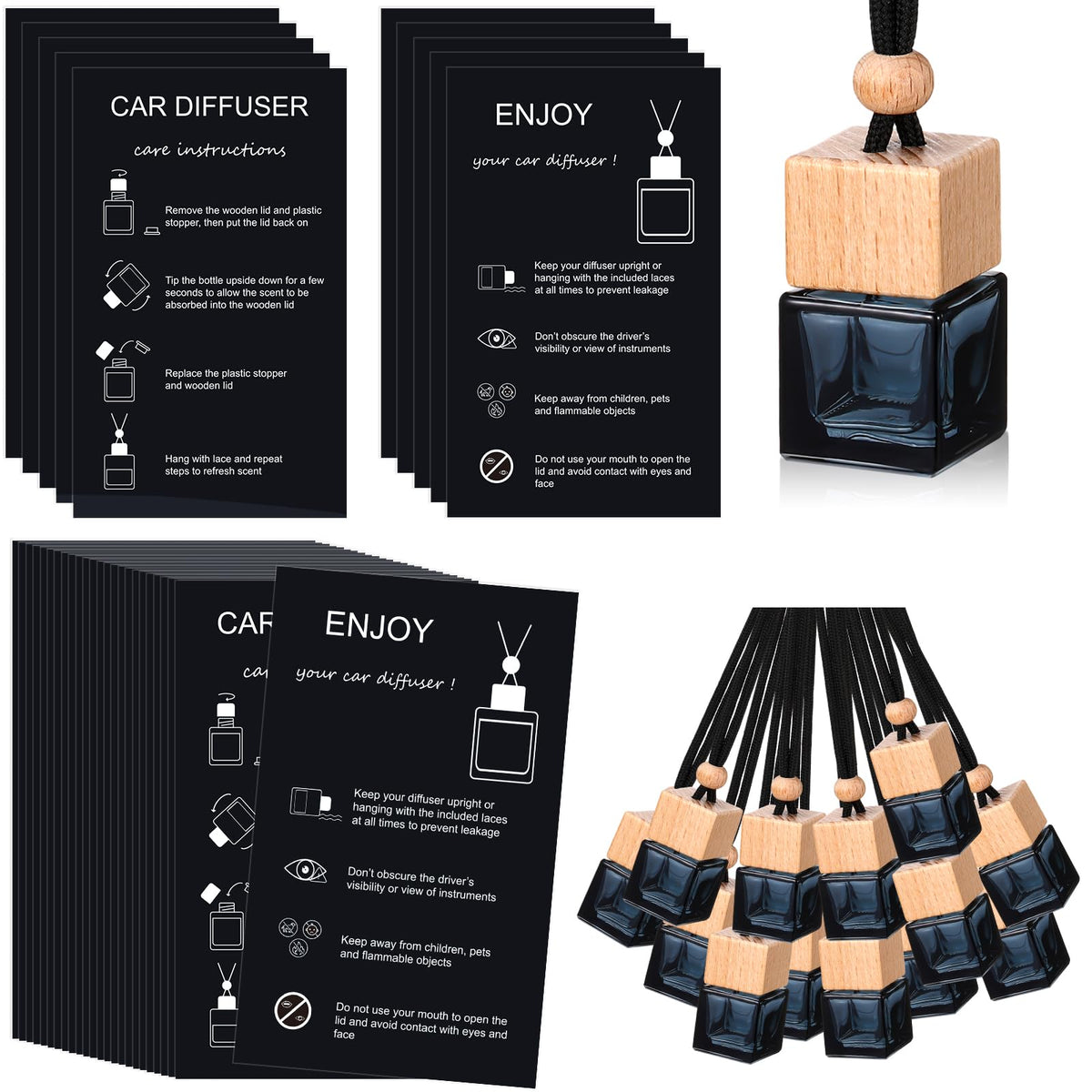 Boao front packaging showing 50 bottles and instruction cards for easy bulk setup