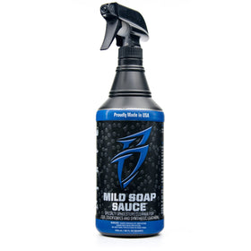 Boat Bling bottle front view showing product for safe vinyl cleaning