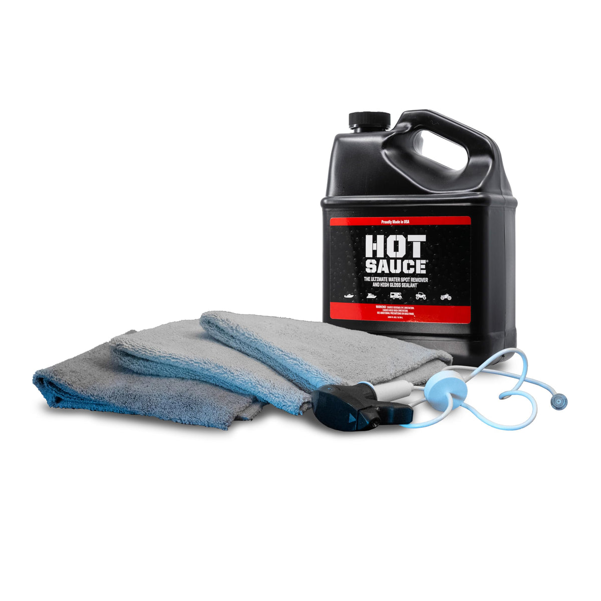 Boat Bling front packaging showing gallon bottle and included accessories for easy storage