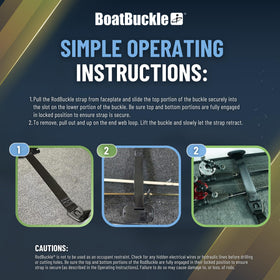 BoatBuckle mounted on gunwale side view offering stable rod retention benefit