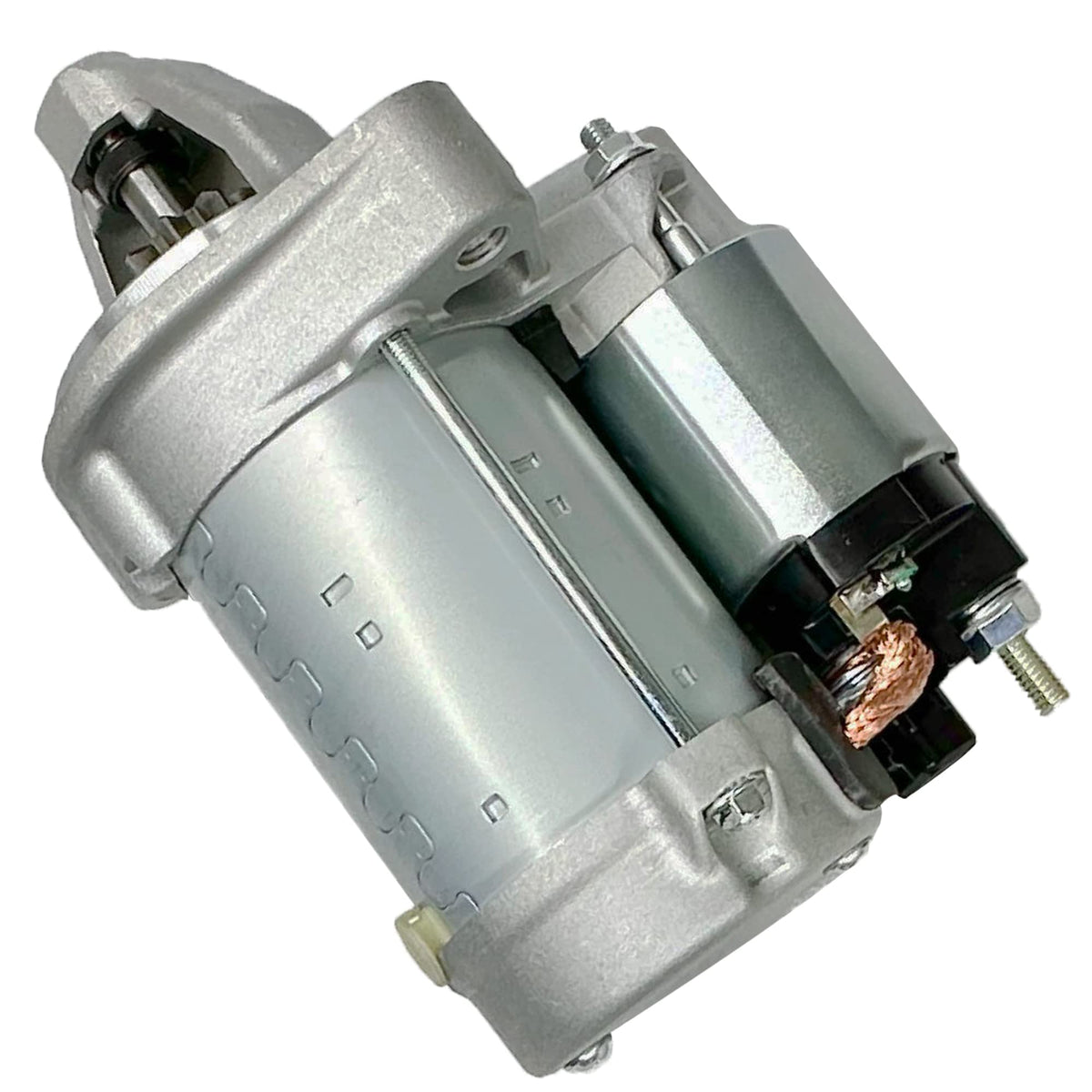 Boatrip starter installed in engine bay demonstrating direct-fit replacement