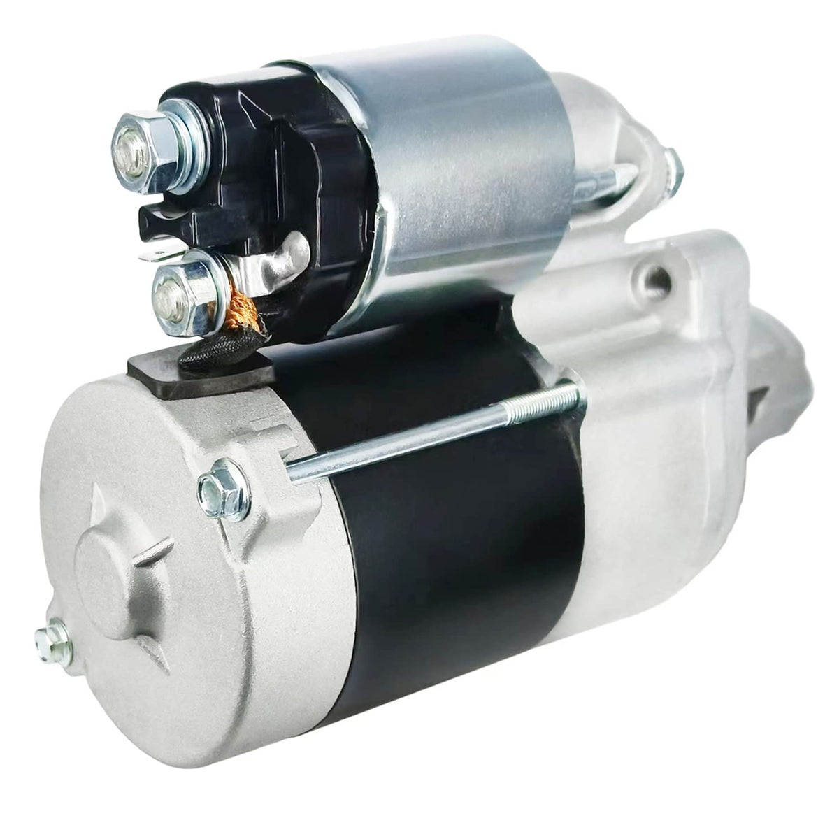 Boatrip starter mounted on engine demonstrating direct bolt-on replacement