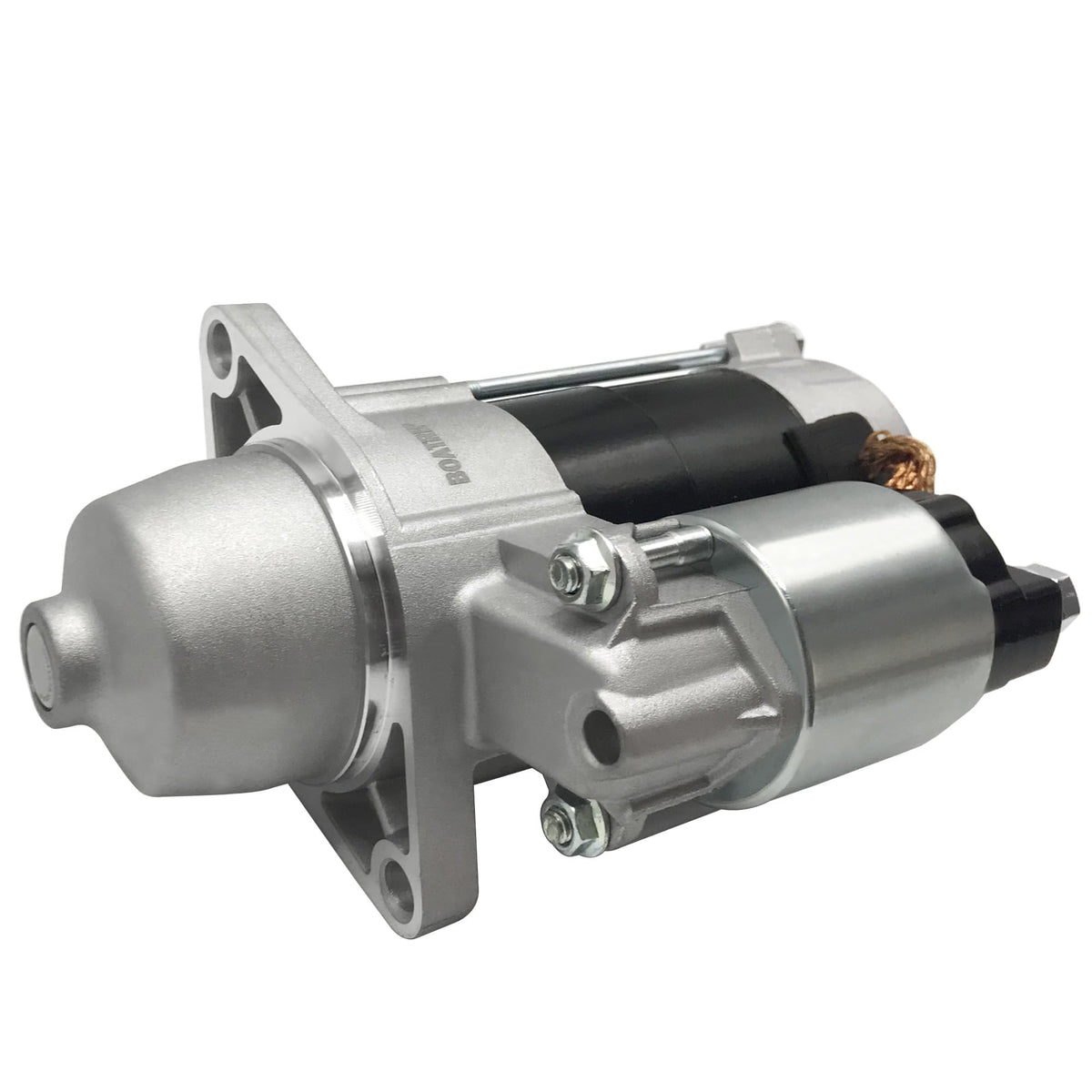 Boatrip starter side mounting flange showing accurate bolt pattern