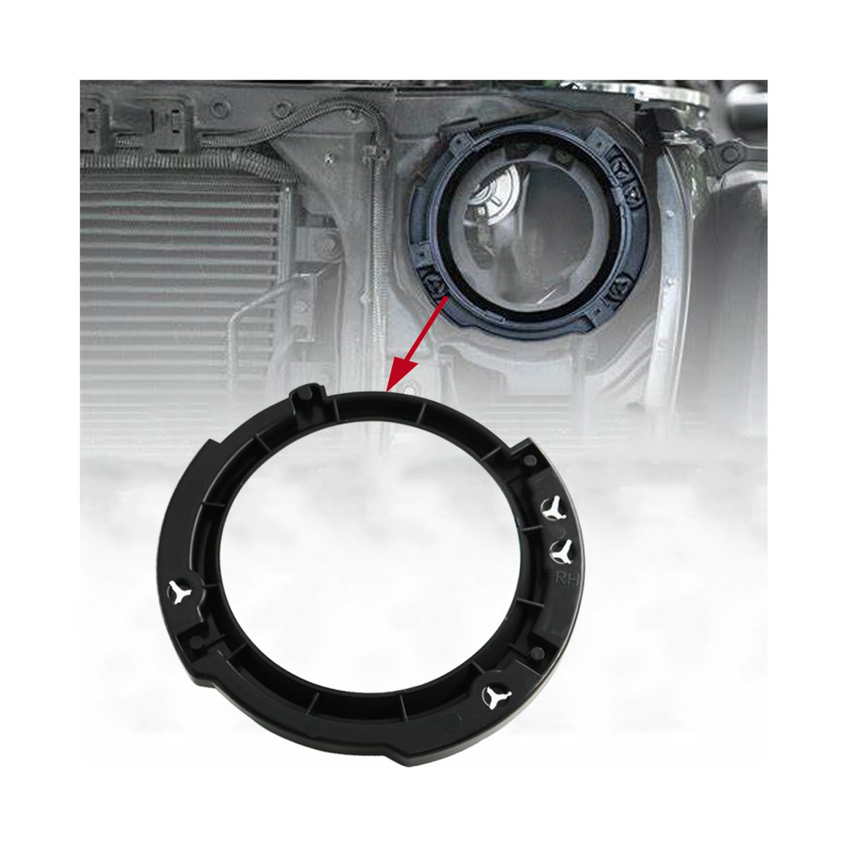 BOATSHIP ABS plastic bracket detail showing texture and durable weather-resistant design