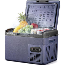 BODEGA front view closed lid showing compact travel-ready cooling