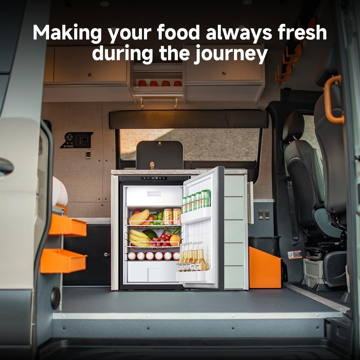 BODEGA fridge in camping scene showing reliable cold storage on the road
