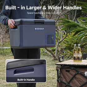 BODEGA on campsite illustrating quiet operation and convenience