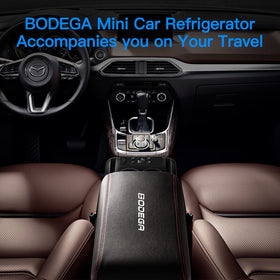 BODEGA in vehicle during roadtrip highlighting portable chilled storage
