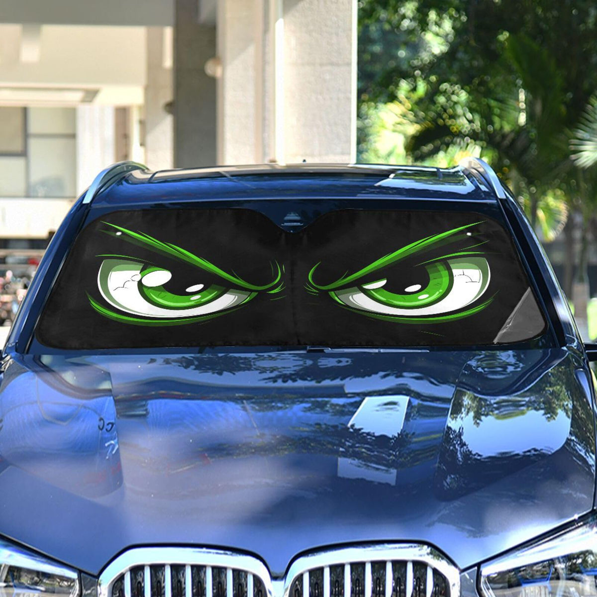 BOENLE installed inside car windshield reducing glare and interior heat