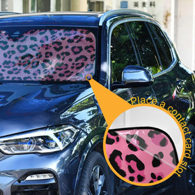 BOENLE sunshade installed in SUV front windshield reducing glare