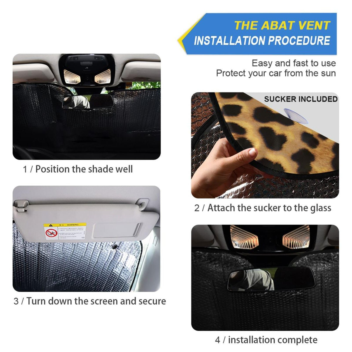 BOENLE installed inside view on windshield reducing cabin heat