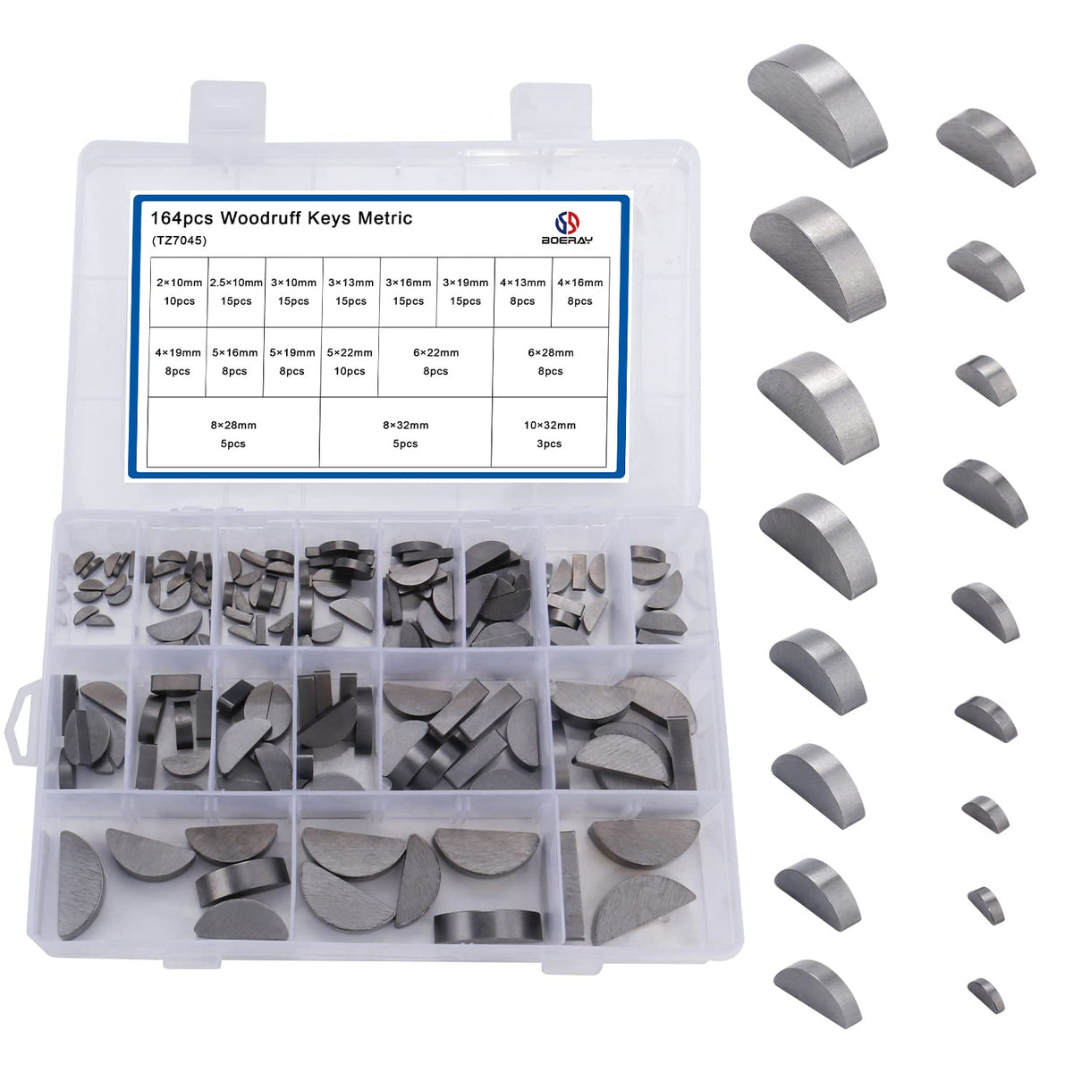 boeray front packaging showing labeled case and complete kit for quick identification