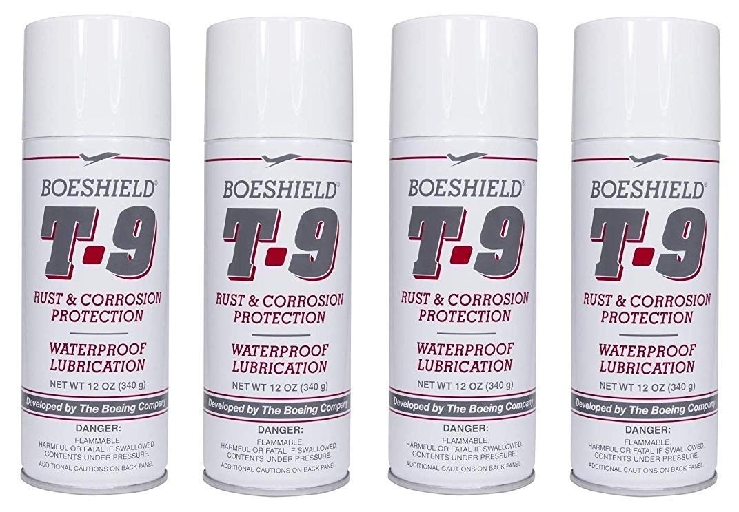 Boeshield T-9 front packaging showing label and corrosion protection benefit