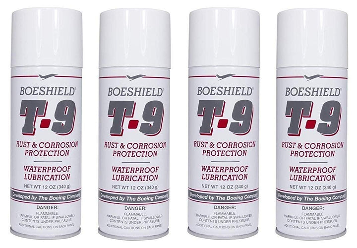 Boeshield T-9 front packaging showing label and corrosion protection benefit