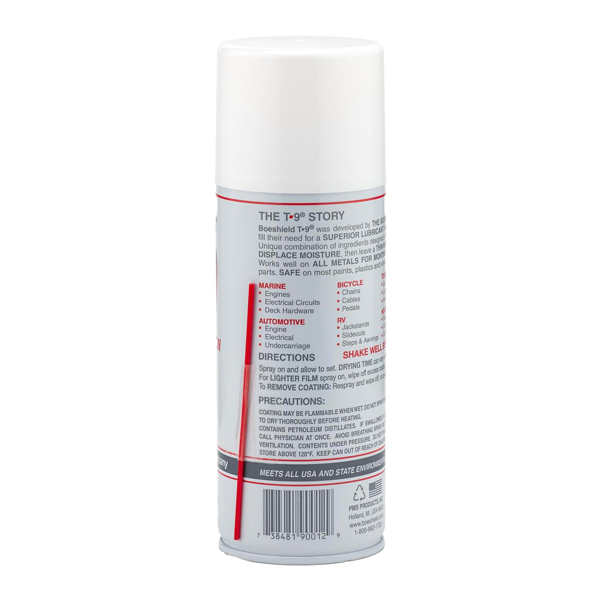 Boeshield T-9 sprayed on a bicycle chain, lubricating links and preventing rust