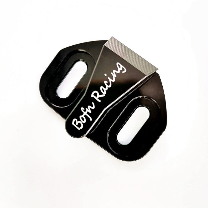 Bofn Racing front view of tailgate bumper stop showing mounting fit and durability
