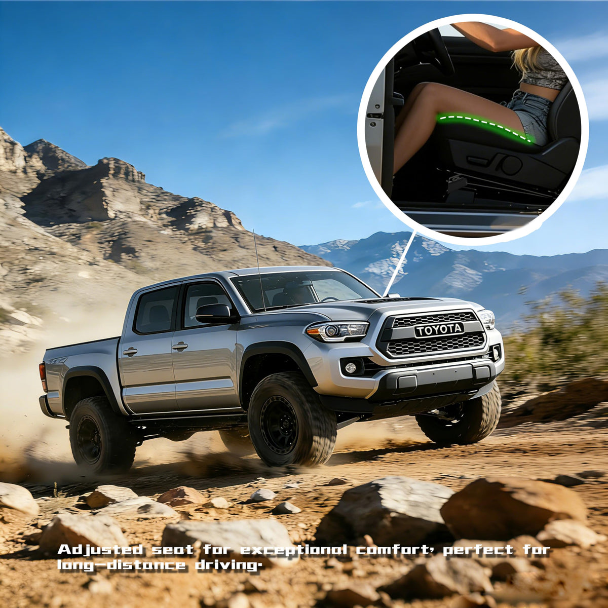 Bofn Racing spacer next to ruler illustrating 1.25-inch lift for taller drivers
