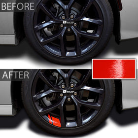 BOGAR TECH DESIGNS rim decal beside ruler showing dimensions to confirm 18-20 inch wheel compatibility
