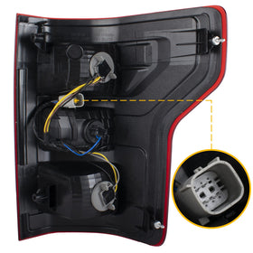 Boine tail light backside with connectors for quick plug-and-play benefit