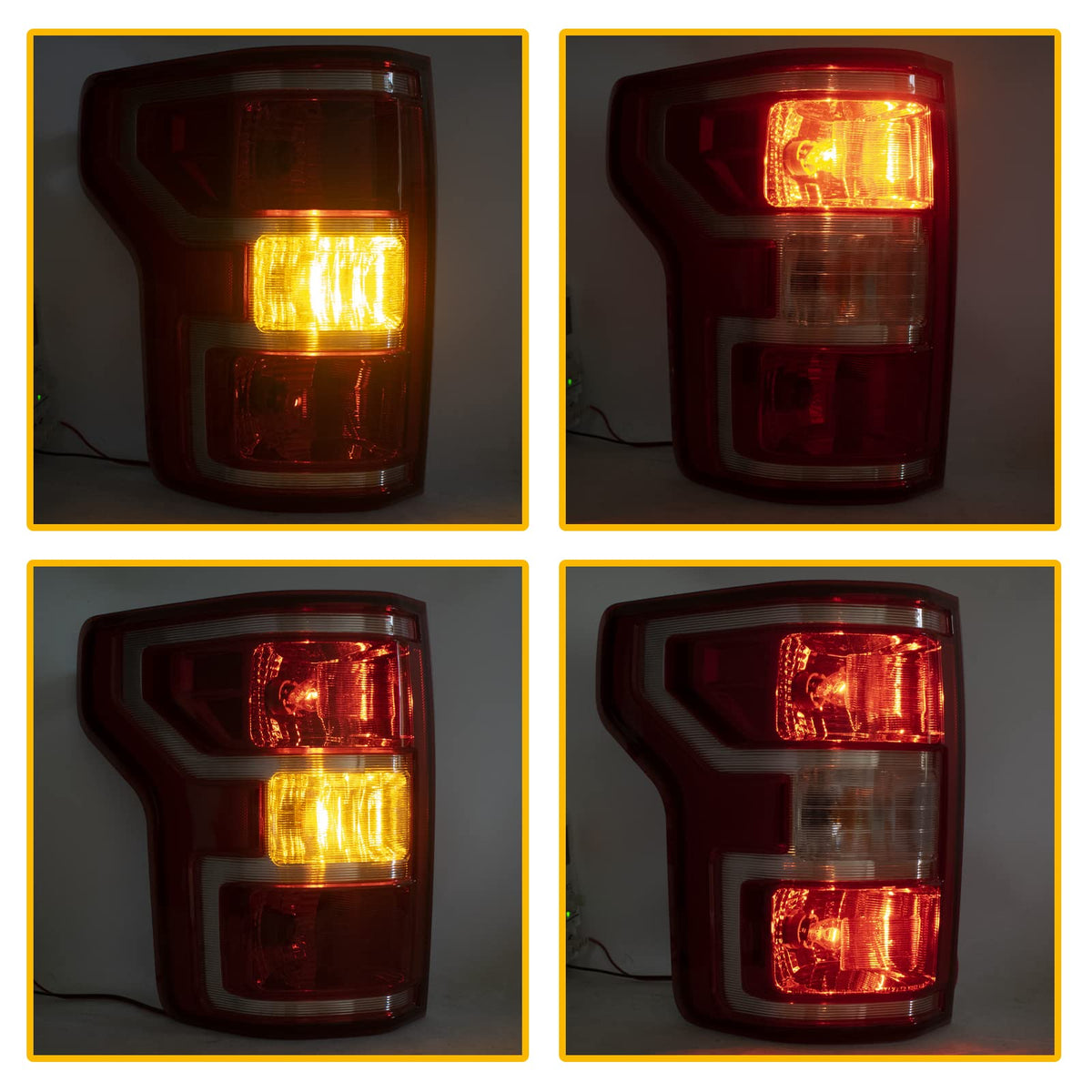 Boine tail light packaging and box contents showing included bulb and harness