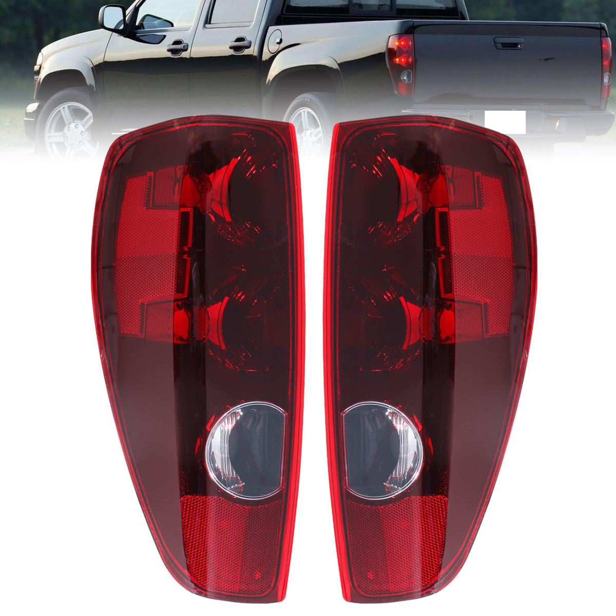 Boine front view tail lights showing full housing and improved visibility