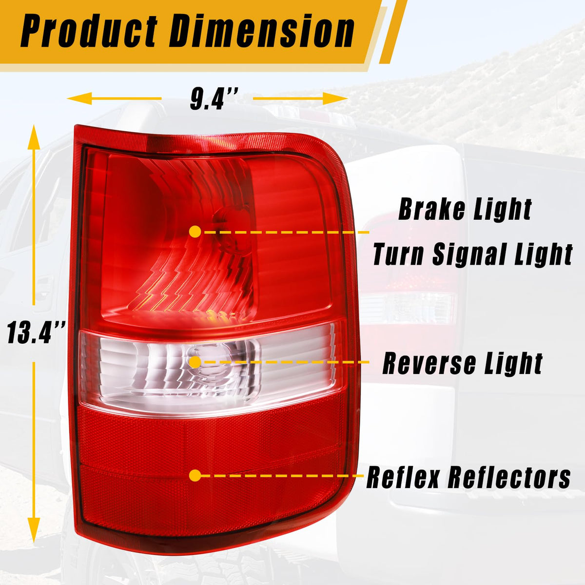 Boine tail light installed on F150 rear demonstrating OEM look