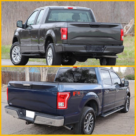 Boine tail light lit on truck at night showing bright visible brake signal