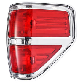 Boine right passenger tail light front view showing chrome finish and improved appearance