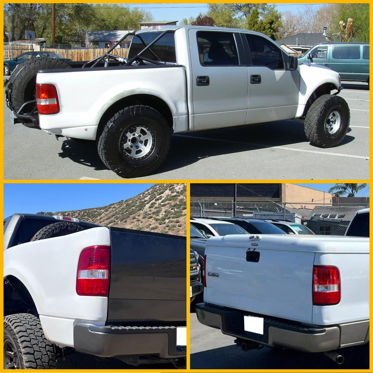 Boine right tail light on truck at night illustrating improved visibility and brake signaling