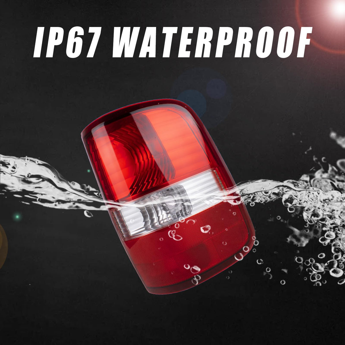 Boine right tail light next to ruler showing scale for fitment verification