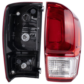 Boine left tail light close-up lens texture demonstrating durable red finish