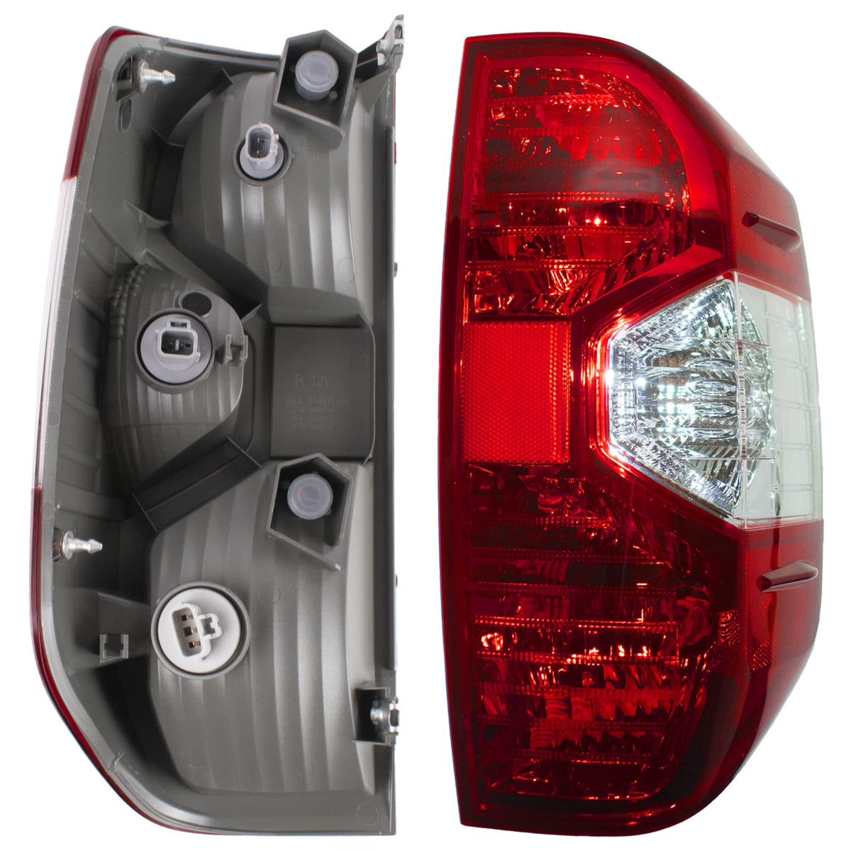 Boine tail light backside with wiring connector for plug-and-play benefit
