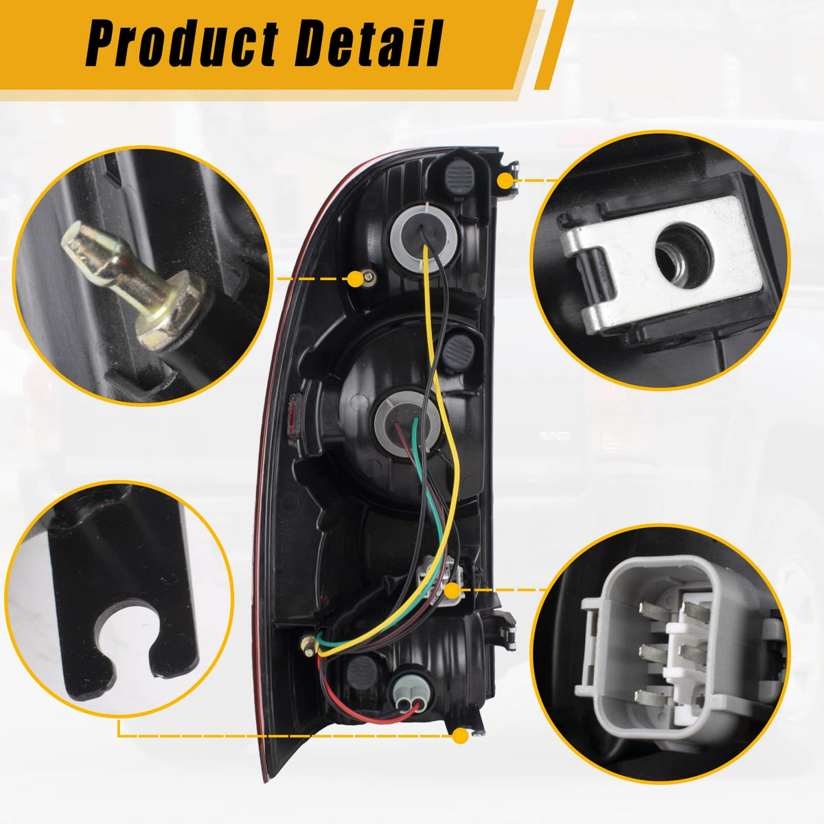 Boine tail light bulb and harness detail for easy installation