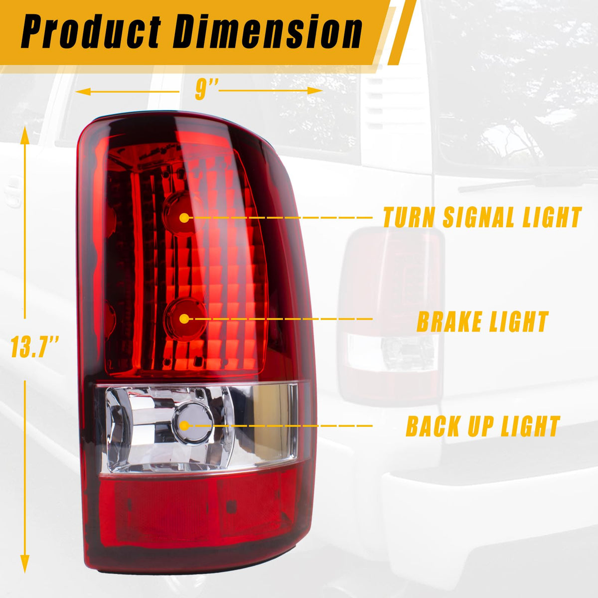 Boine tail light close-up of lens texture delivering crisp light output