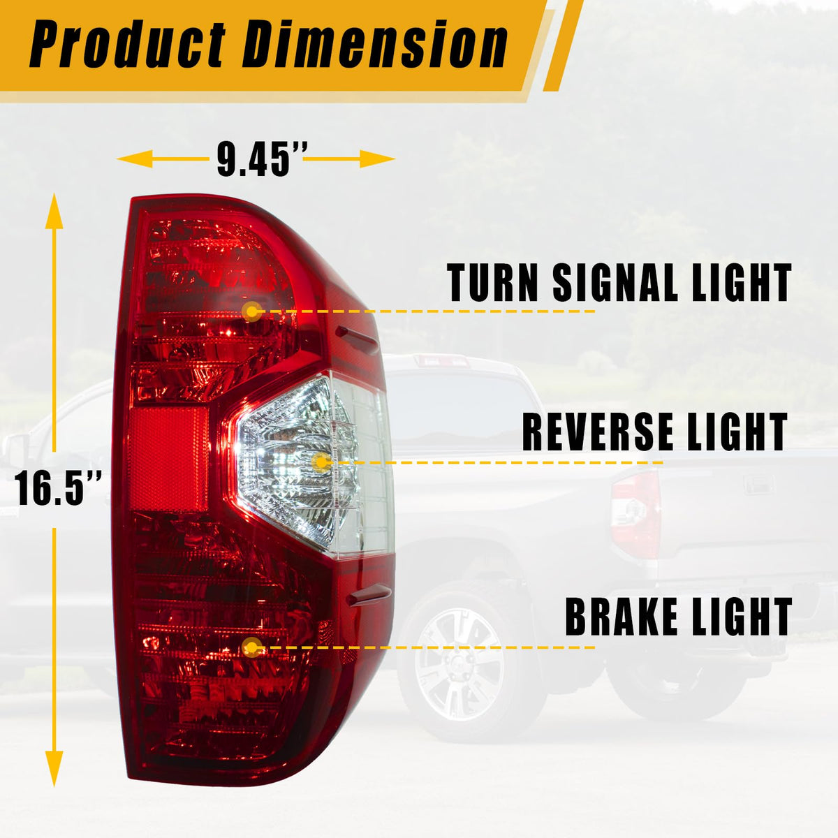 Boine tail light close-up of mounting points for easy alignment benefit