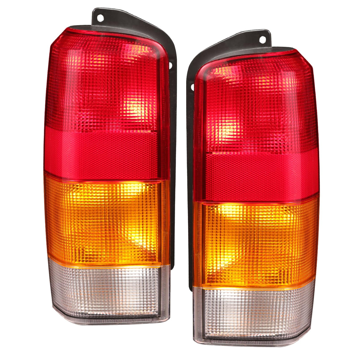 Boine tail light front view showing clear lens and improved visibility